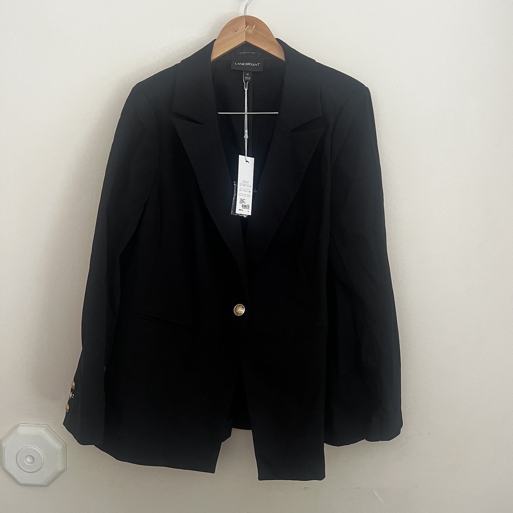 New Lane Bryant Professional The Bryant Blazer Office Career Minimalist Sz 18